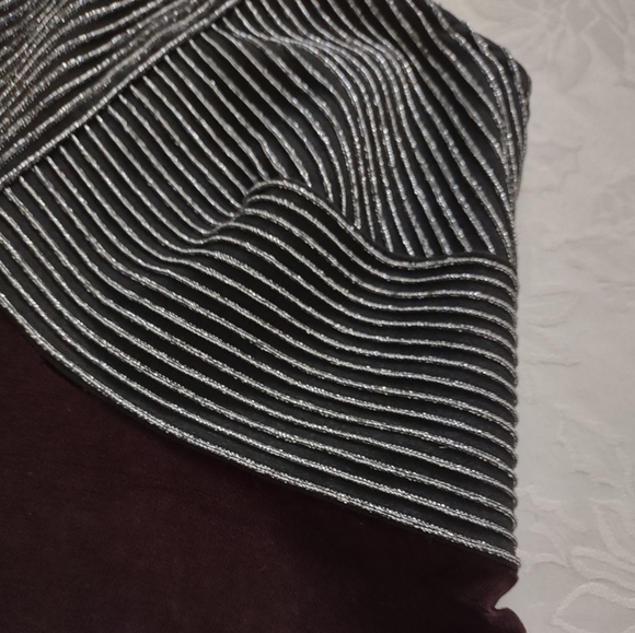 Tadashi vintage halter high neck lurex top flare skirt cocktail dress - Picture 10 of 11